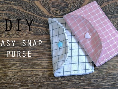 DIY Easy Snap Purse | Easy to sew Snap Card Purse | Beginner Sewing Tutorial