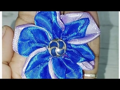 Diy: Fabric flower. Hand embroidery design. Cloth flowers. Kapde ke phool banana#diy#handmade
