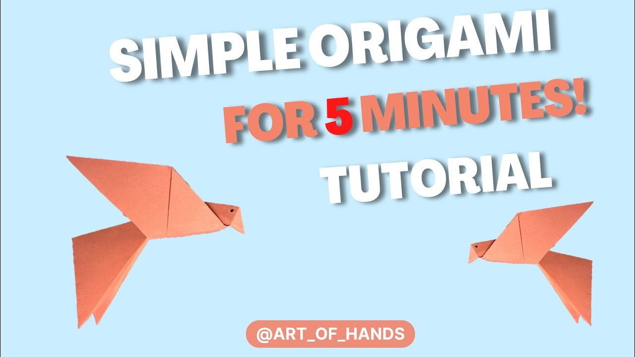#diy #origami #papercraft How to make origami bird just for 5 minutes. Detailed instruction for all????