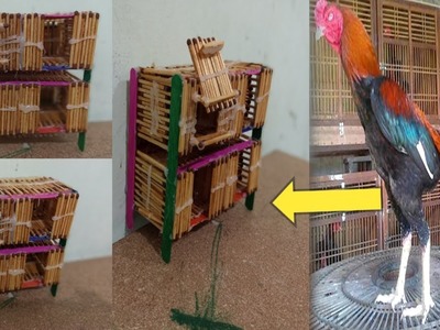 Diycraft-I made a miniature fighting cock cage