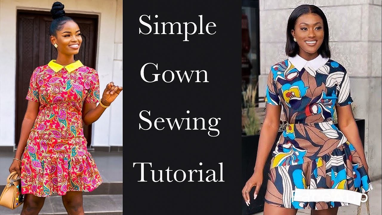 DRESS SEWING TUTORIAL FOR BEGINNERS (dress making)
