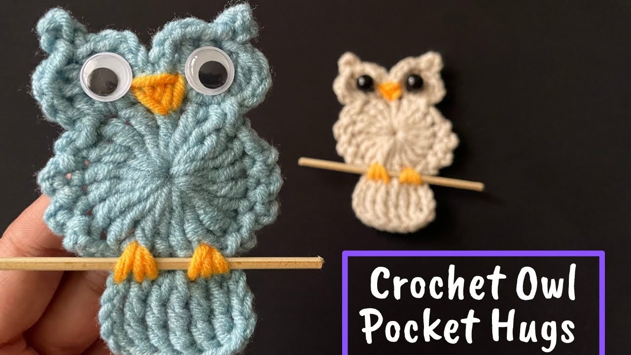 EASY Crochet Owl Pocket Hugs Tutorial