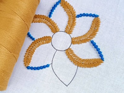 Flower Embroidery !!! Amazing 3 Stitches Flower Hand Embroidery Tutorial by Rup Handicraft