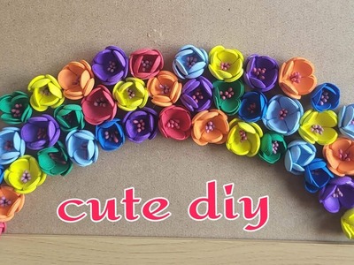 Foam sheet flowers gift idea. Cute rainbow gift. Diy gift idea with rainbow flowers