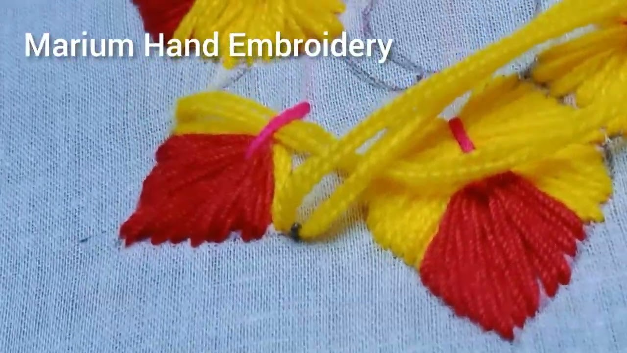 Hand Embroidery Amazing Flowers Designs New Colorful flowers Embroidery Easy Sewing tutorial