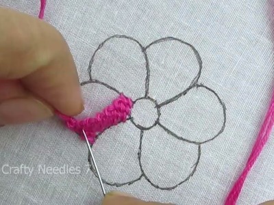 Hand Embroidery Super Unique Needle Knitting Macreme Stitch Flower Design