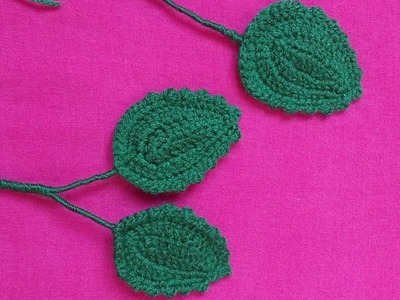 Hibiscus flower  leaves with  crochet