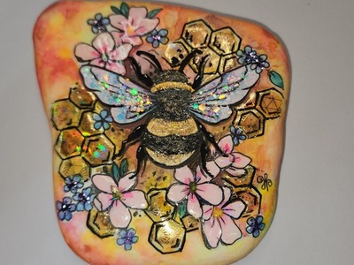 Honey Bee On Santorini | Rock Art