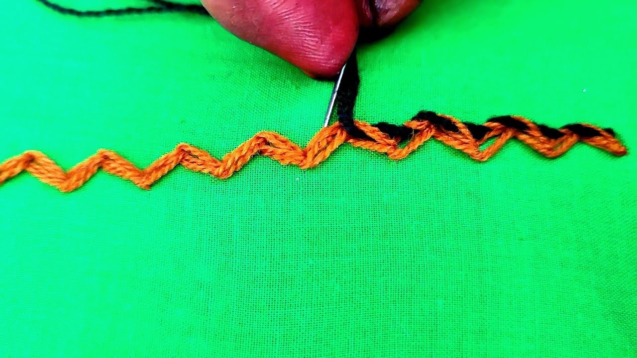 How to Chain stitch Pattern Sindhi Tanaka tutorial Embroidery Design