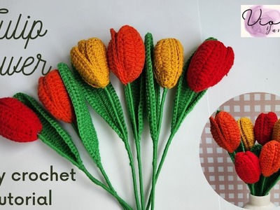 How to Make a Crocheted Tulip Bouquet | Beginner Friendly
