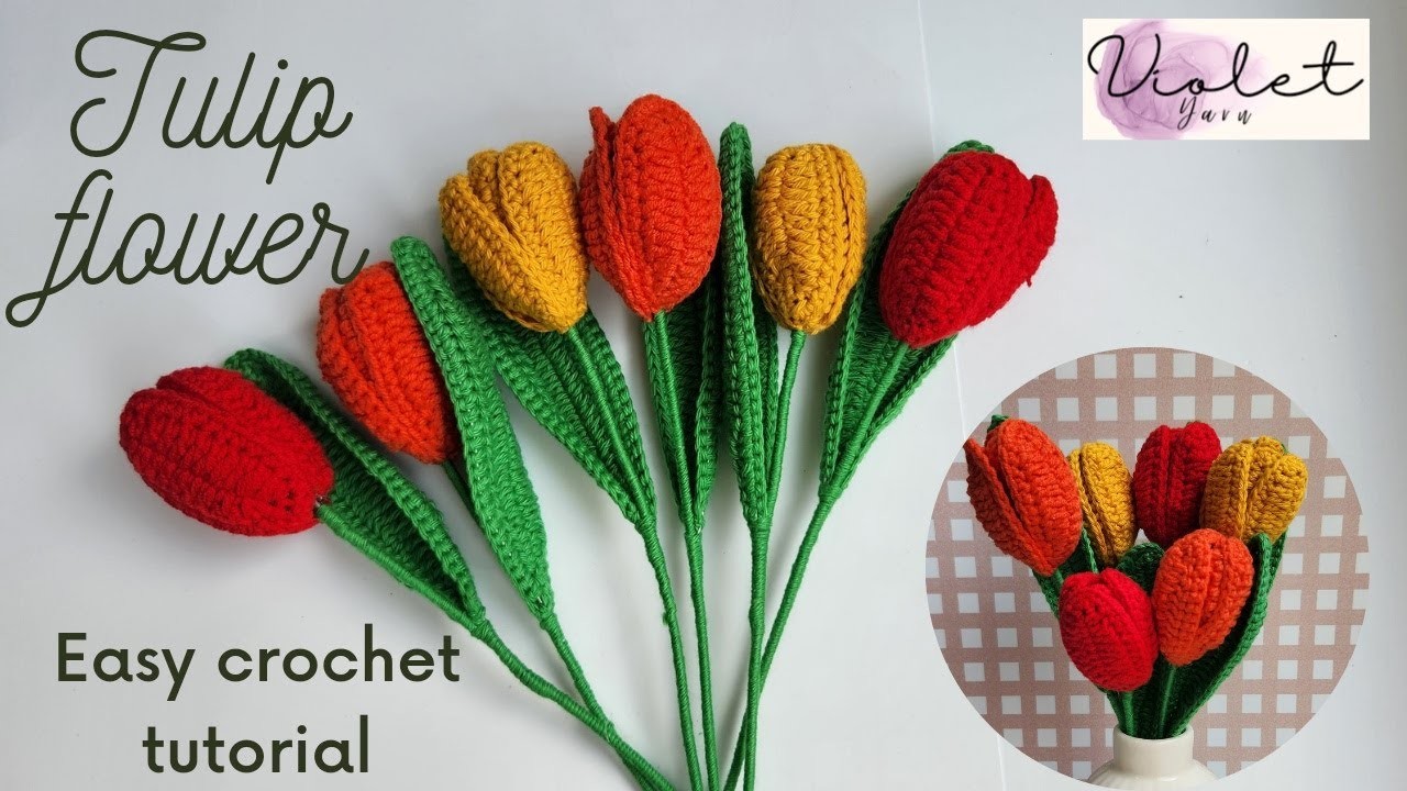 How to Make a Crocheted Tulip Bouquet | Beginner Friendly