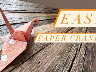 How To Make a Paper Crane - Origami Crane Step by Step - Beginners Easy