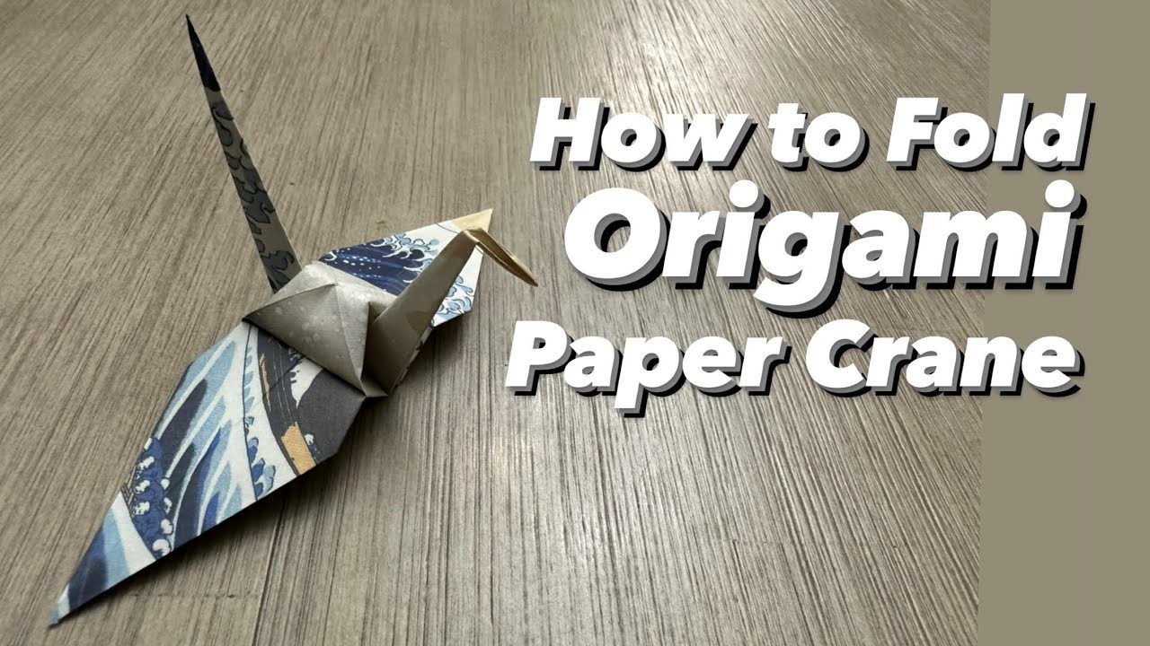 How To Make a Paper Crane - Origami Crane Easy - Beginners Step by Step Tutorial