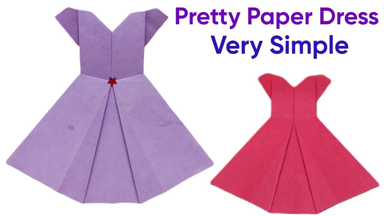 How to Make a Pretty Origami Paper Dress I Origami Paper Dress for Girls I World Best Paper Dress