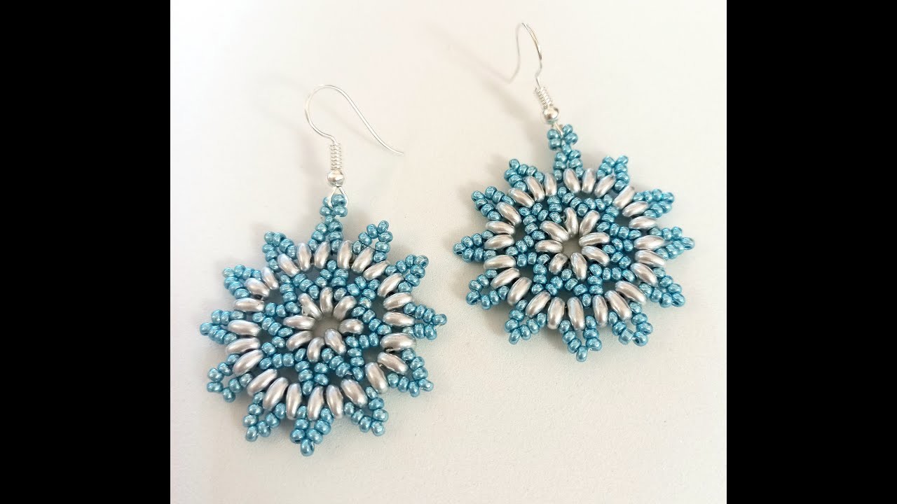 How to make beaded earring using super duo beads