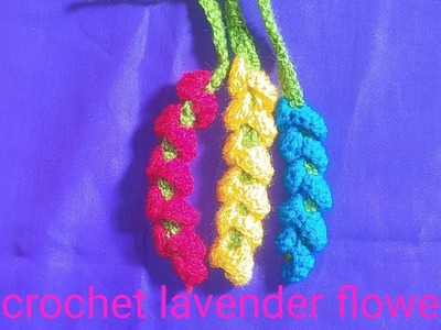 How to make lavender flower. crochet lavender flower ( in Hindi)