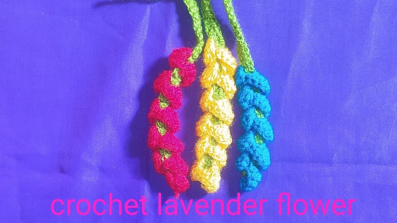 How to make lavender flower. crochet lavender flower ( in Hindi)