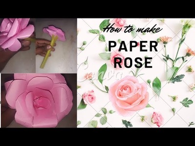 How to make realistic rose.Easy paper roses with step by step. DIY paper rose ????