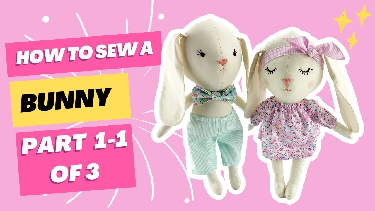 How to sew a cloth bunny. Part 1-1 of 3. Moda Vation Patterns.