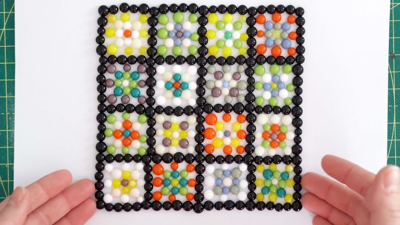 I made fused glass granny squares! Fused glass dots projects | How to use glass scraps