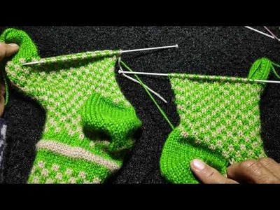 Knitting long thumb socks for both [men and women] part 3 Hindi