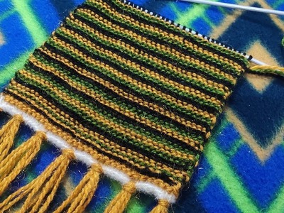 Knitting muffler design # muffler banane ka tarika #beenakiduniya