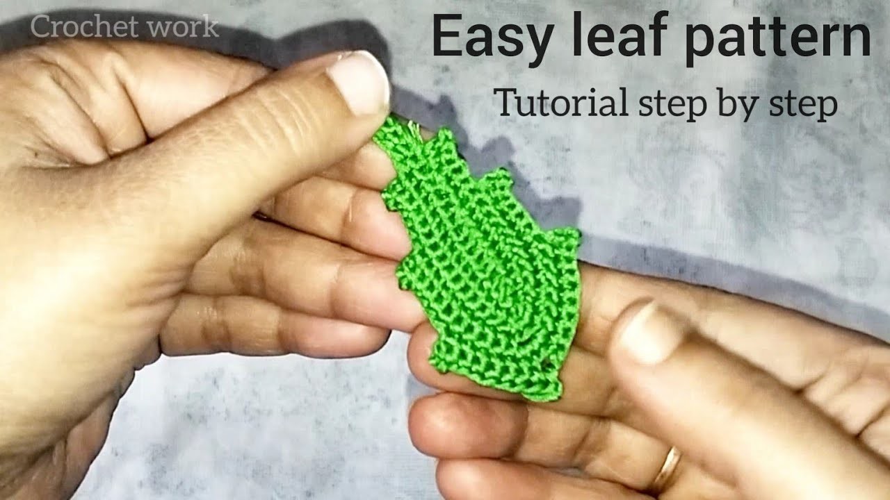 Leaf || How to make a crochet leaf || #crochetpattern #leafpattern #roseleaf