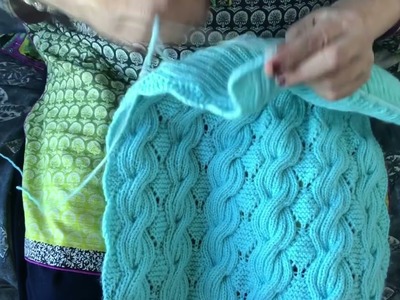 Making Sweater with New Cable Design Part 2