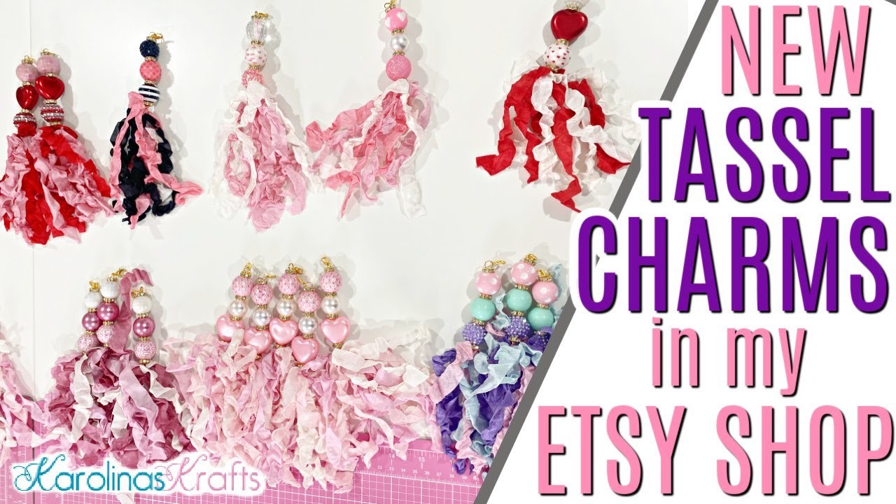 New ETSY SHOP RELEASE! Beaded Tassel Charms for Valentine's Day and Beaded Dangle Charms for Easter!