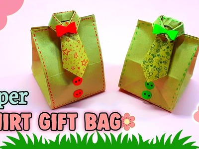 Origami Shirt Gift Box | How to make paper shirt gift bag