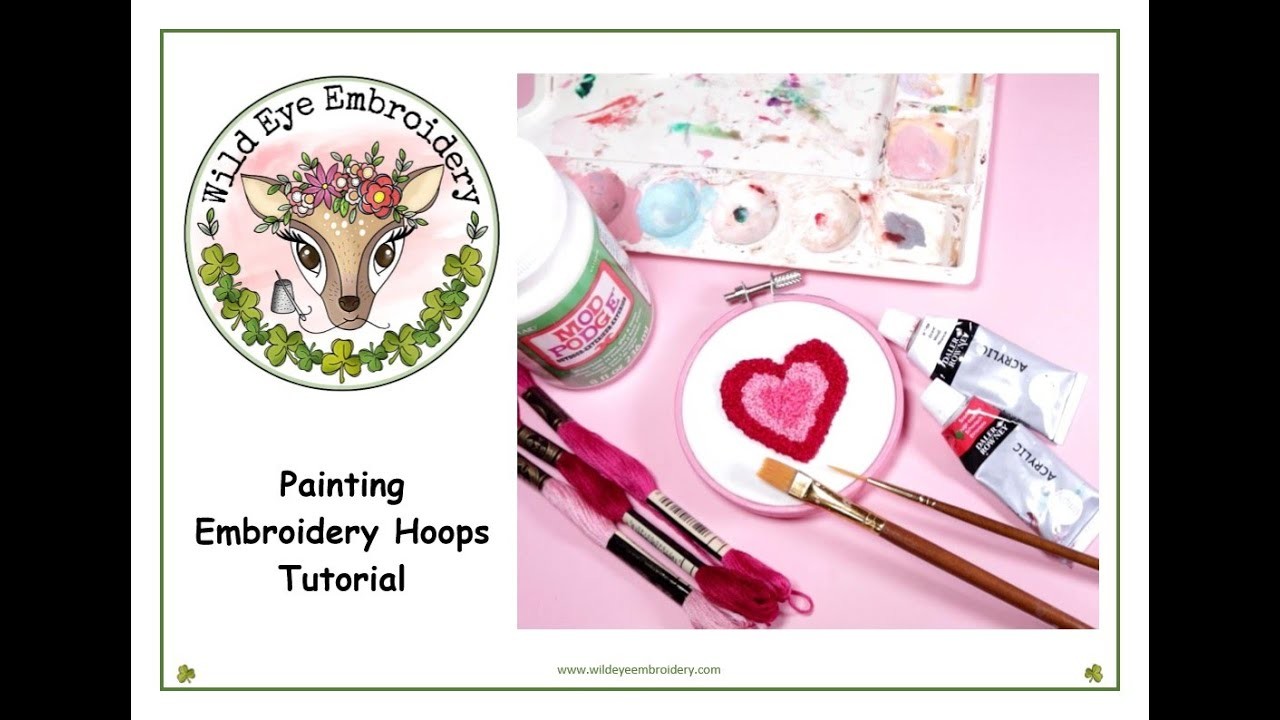 Painting Embroidery Hoop Tutorial #beginnersembroidery,#embroidery,#embroideryhoop