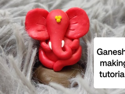 Polymer clay Ganesha making tutorial without oven and glue | bake polymer clay without oven