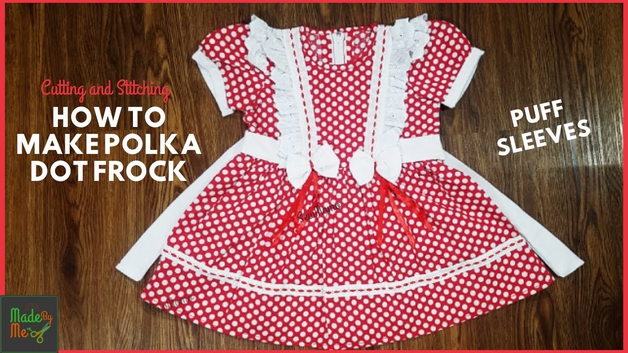 Puff Sleeves Baby Frock Cutting and Stitching | Baby Frock Stitching Tutorial