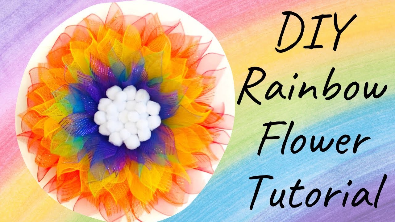Rainbow Flower | Dollar Tree Grey Wreath Board | Easy Beginner Level