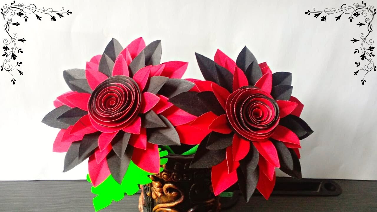 Simple Paper Flower Making????Easy Paper Craft Flowers|Paper Flower Making Step by Step???? [Tutorial]
