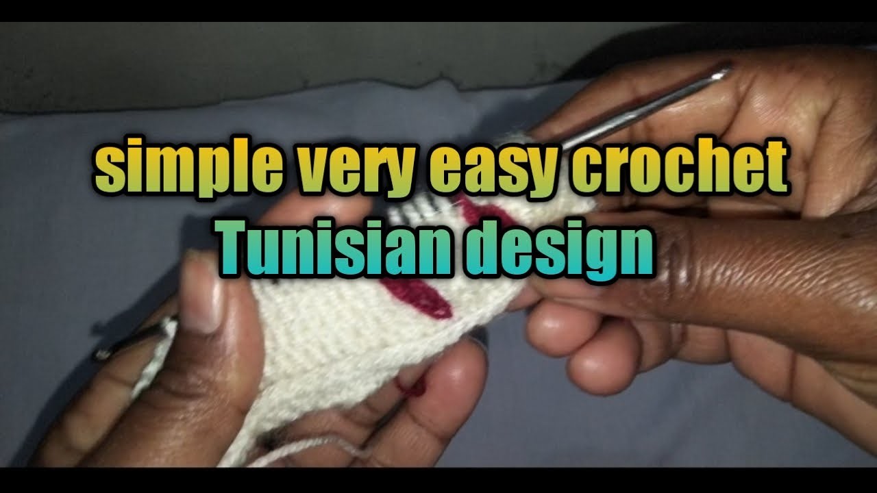 Simple very easy Tunisian crochet stitches || leaf motifs on blanket ||  knitting with Asifa