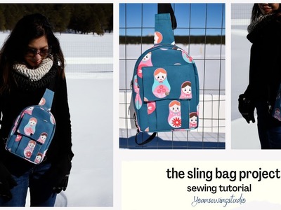 The sling crossbody bag project sewing tutorial & pattern by yoansewingstudio