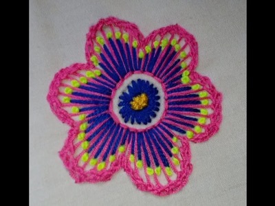Very Easy flower embroidery design #sscookinghouse
