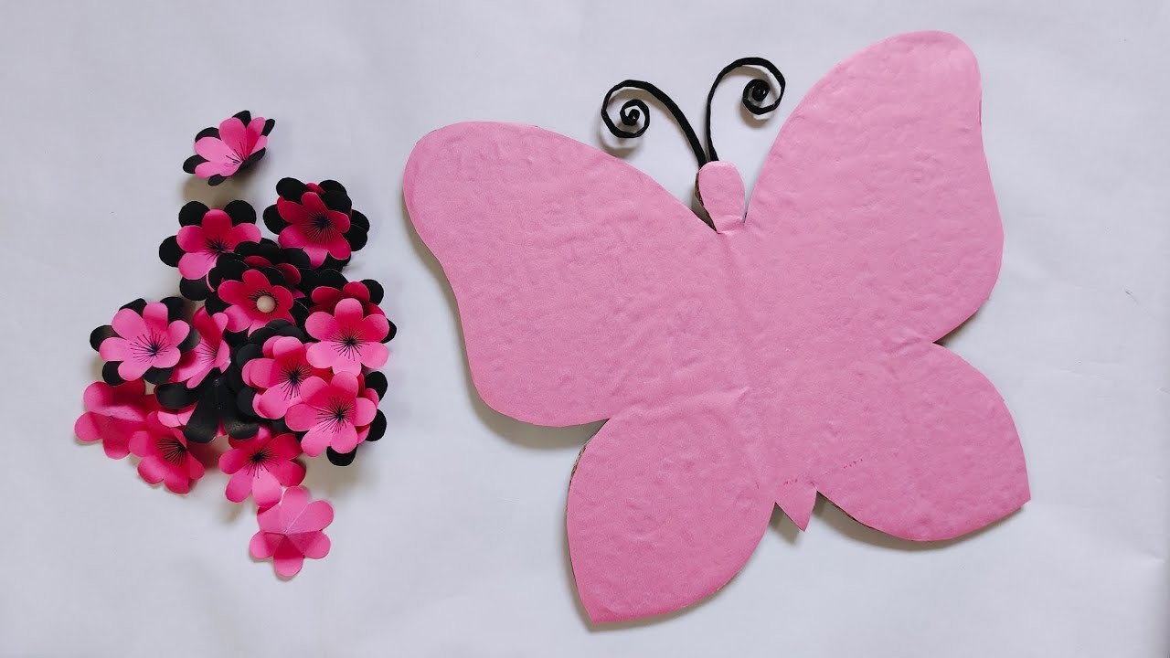 2 Beautiful Paper Butterfly Wall Hanging.Wallmate.Paper Craft for Home Decor.কাগজের ফুল.Wall Decor