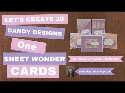 ????20 Dandy Designs One Sheet Wonder Cards From One 12 X 12 Sheet!