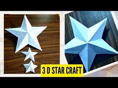 3D star craft || star craft idea || how to make star with paper || easy paper star making ||