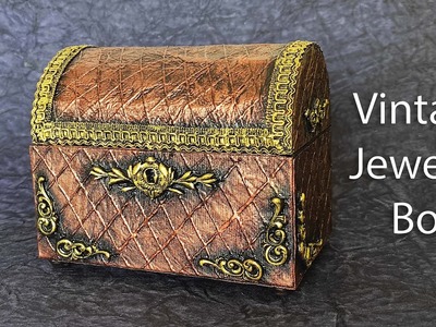Antique Jewelry Box from Cardboard  || DIY Vintage Jewelry Box Design Craft Ideas