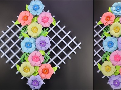 Beautiful flower wall hanging |Amazing wallmate |Wall decoration idea| Paper crafts|#ZUNIARTANDCRAFT
