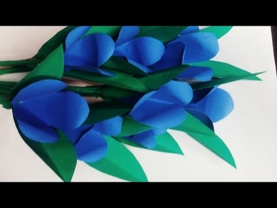 Beautiful paper flower making easy IPaper flower DIY | flower making idea |