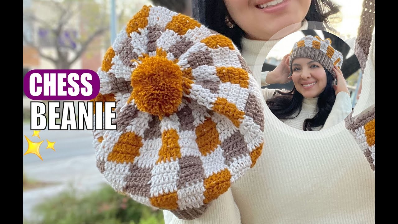 Chess Beanie. How to Crochet a Chess Set - EASY AND FAST - BY LAURA CEPEDA