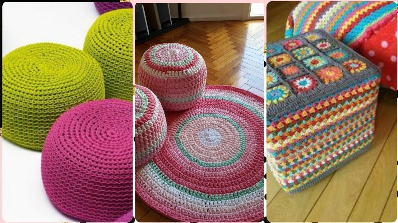 CLASSIC AND MODERN FREE CROCHET POUF PATTERN IDEAS