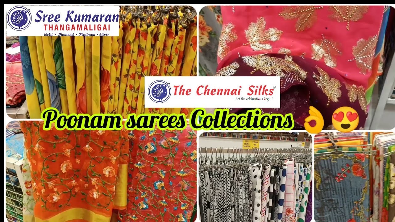 ????Combo offer 3pcs Rs1300 &1000,1pc 275,The Chennai Silks.Poonam.Embroidery.brasso.crepe.office wear