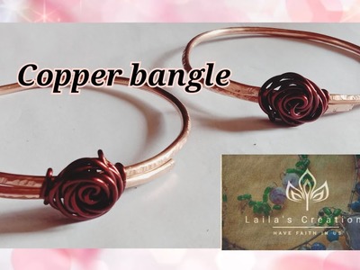 Copper adjustable Bangle making.#wirejewelry.#jewellerydesign #making.#handmadejewelry