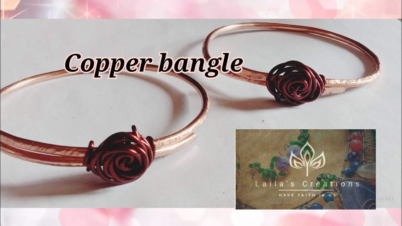 Copper adjustable Bangle making.#wirejewelry.#jewellerydesign #making.#handmadejewelry