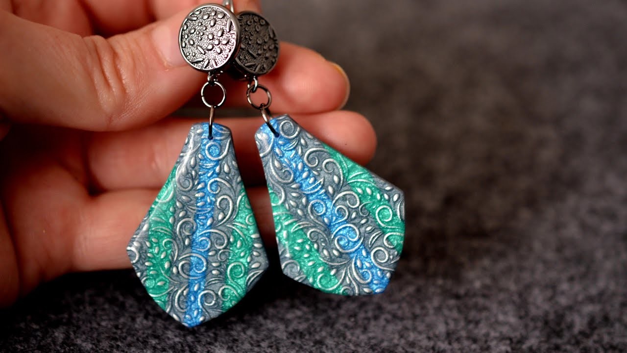 Create Gorgeous earrings with me. Polymer Clay Tutorial. DIY